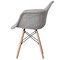 Mid-Century Modern Style Fabric Lined Armchair with Beech Wooden Legs